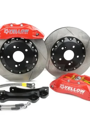 Popular Yellow Speed Racing YSR 330mm Slotted Disc 6 Pot Front Big Brake Kit B