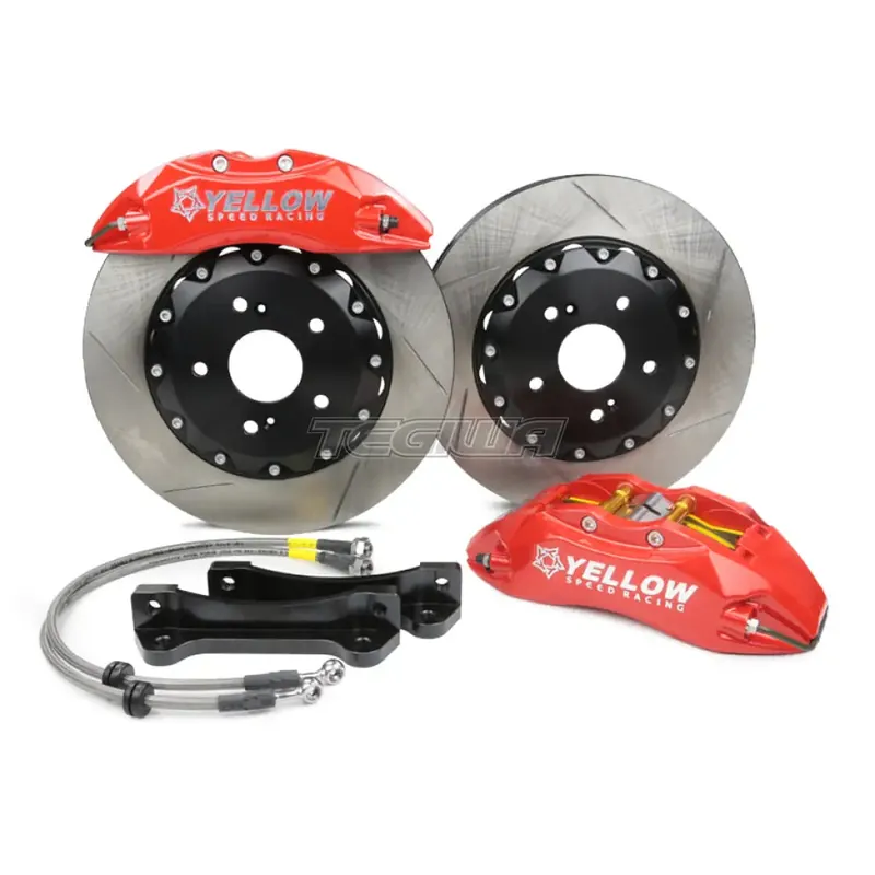 Trending Yellow Speed Racing YSR 356mm Slotted Disc 6 Pot Front Big Brake Kit B