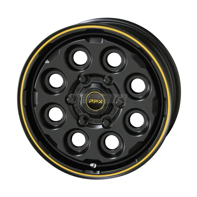 AME PPX MIL-8 Alloy Wheel 17x7.0 ET38 5x114 Black/Yellow Top Pick