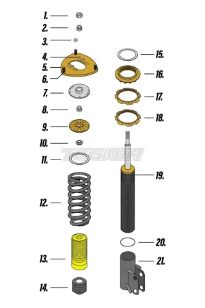 Place Order Yellow Speed Racing MacPherson Strut Replacement Parts