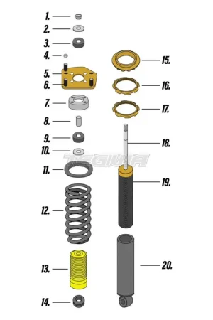 Genuine Yellow Speed Racing Double A-Arm Strut Replacement Parts