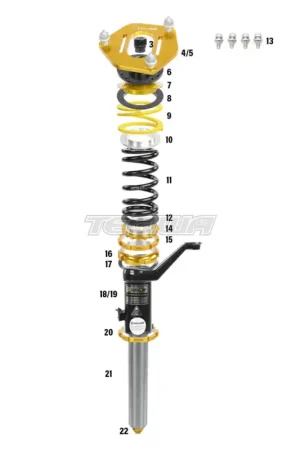 In Demand Yellow Speed Racing YSR Premium Competition Inverted Front Coilovers H