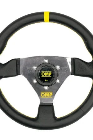 Deal OMP 300 Steering Wheel Black Leather 300mm
