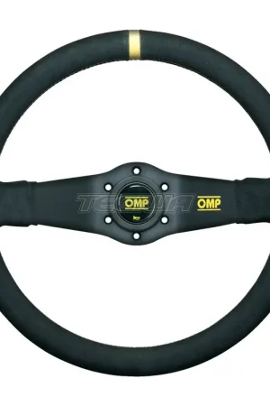 Shop Now OMP Rally Steering Wheel Black Suede 350mm 2 Spoke
