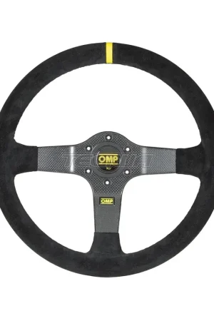 Weekend Sale OMP Rally Steering Wheel Suede Leather Black 350mm