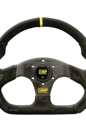 OMP Superquadro Steering Wheel Black Spokes Black Suede Rim 330mm x 29 Grab Now