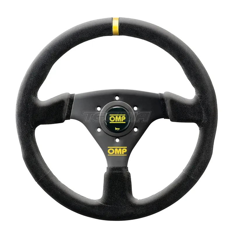 Authentic OMP Targa Suede 330mm Steering Wheel Black