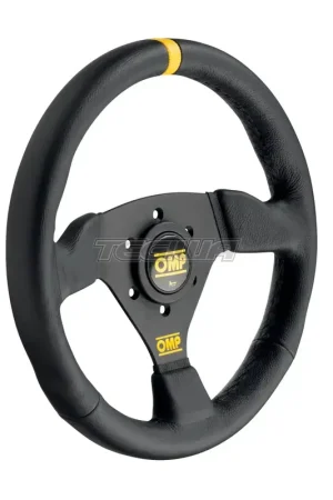 Premium OMP Trecento Steering Wheel Black Suede Leather 300mm
