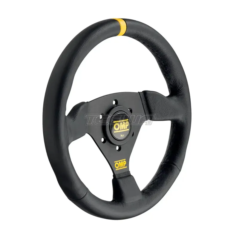 Premium OMP Trecento Steering Wheel Black Suede Leather 300mm
