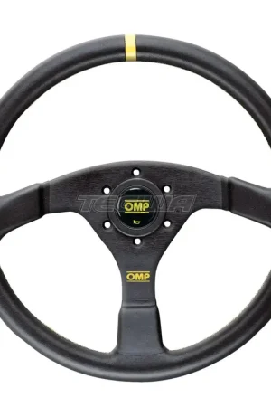 OMP Velocita Steering Wheel 3 Black Spokes Black Leather Rim 350mm Must Have