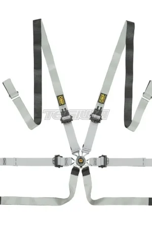 Genuine OMP Safety Harness One-D 2in Pull Down FIA 8853-2016 Black/White