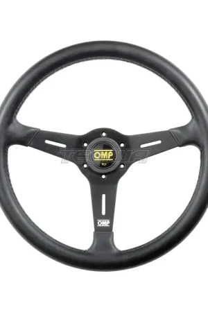 Top Pick OMP Sand Flat 380mm Black Steering Wheel
