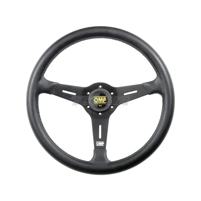 Top Pick OMP Sand Flat 380mm Black Steering Wheel