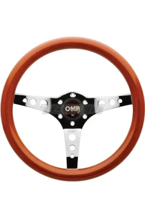 Authentic OMP Mugello 360mm Oval Wood Wooden Steering Wheel