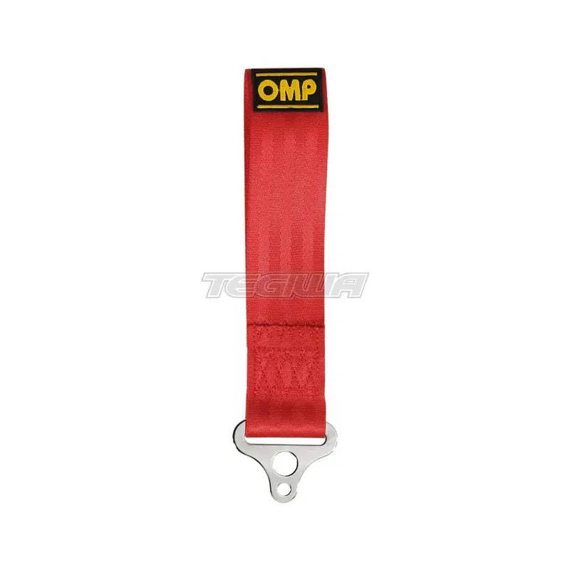 OMP Tow Hook 2in Strap Red Original