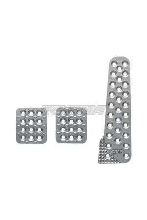 OMP Set 3 Pedals Sand-Blasted Alu Silver Holiday Sale