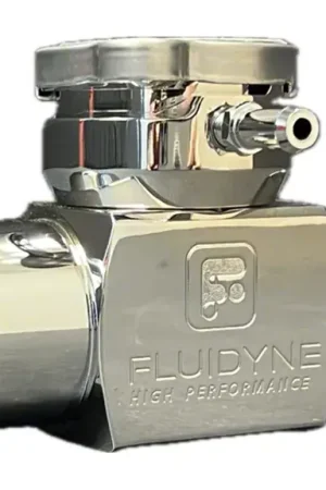 Holiday Sale FLUIDYNE High Performance Billet Remote Radiator Filler Neck; Chrome Plated; 1.25-Inch