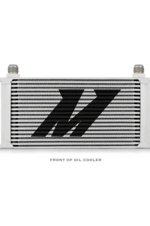 Mishimoto Universal 19-Row Dual Pass Oil Cooler; Silver Modern