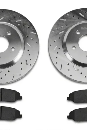 Viral Xtreme Stop Precision Drilled and Slotted Brake Rotor and Ceramic Pad Kit; Front