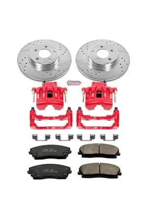 PowerStop Z23 Evolution Sport Brake Rotor, Pad and Caliper Kit; Front Special Discount