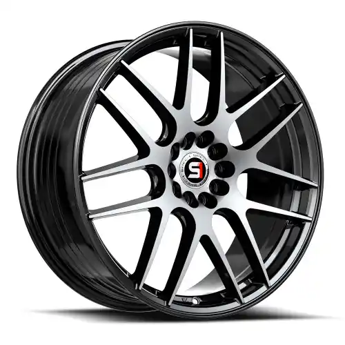 Spec-1 SP-65 5x100/5x114.3 18x8 +34 Gloss Black & Machined Professional Grade