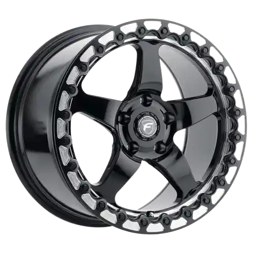 Forgestar D5 Beadlock 5x115 17x10 0 Gloss Black Machined Fan Favorite