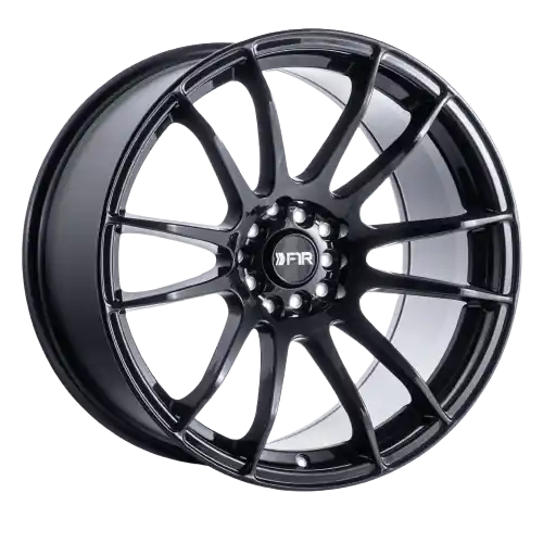 F1R F107 5x100/5x114.3 17x8 +35 Gloss Black Worldwide Shipping