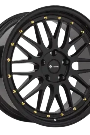 Shop Now Vors VR8 5x112 17x8  +35 All Black Gold Rivet
