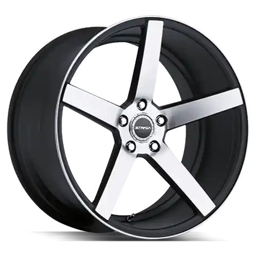 Strada Perfetto 5x100 20x8.5 +15 Gloss Black Machined Low Price
