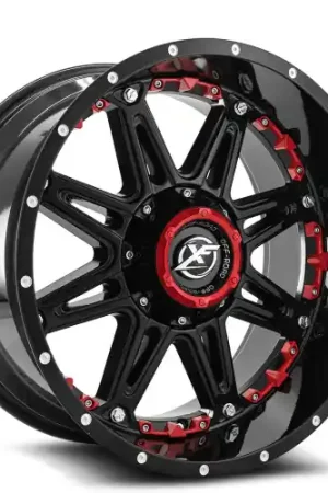 Direct From Manufacturer XF Off-Road XF-217 5x139.7/5x150 20x9 +12 Gloss Black + Red Inserts