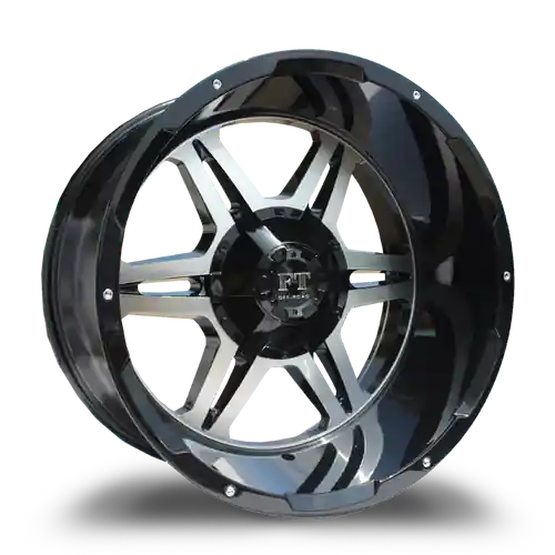 Top Rated FULL THROTTLE FT3 5x139.7/5x150 20x12-44 BLACK / MACHINED