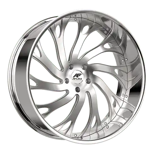 Amani Atlantic 5x115/5x120 22x10 +20 Brush Center Chrome Lip Free Delivery