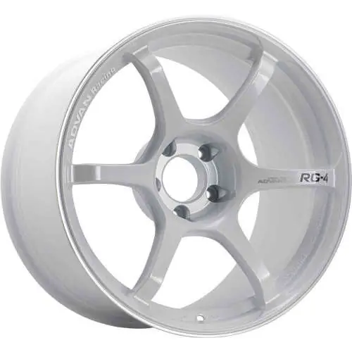 Advan Racing RG-4 4x100 17x8.0 +35 RACING WHITE METALLIC & RING Secure Checkout
