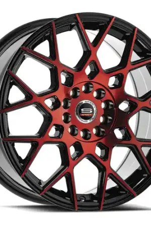 Direct From Factory Spec-1 SP-52 5x112/5x114.3 17x7.5 +42 Gloss Black & Red Machined