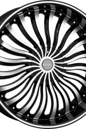 Shop Now ELURE 33 5X108/5X114.3 22x8 +35 BLACK MACHINED