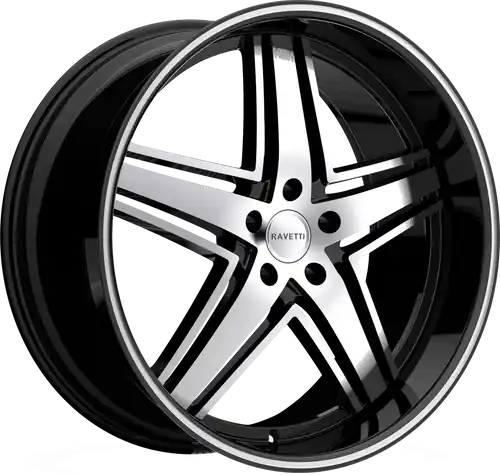 Professional Grade RAVETTI M6 5X114.3 20x10 +45 BLACK MACHINED