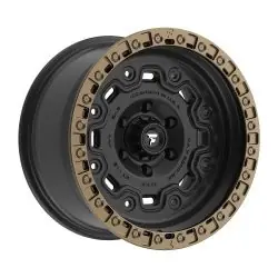 Fittipaldi Offroad FT100BZ 8x165.1 18x9 +18 Satin Black with Bronze Ring Secure Checkout
