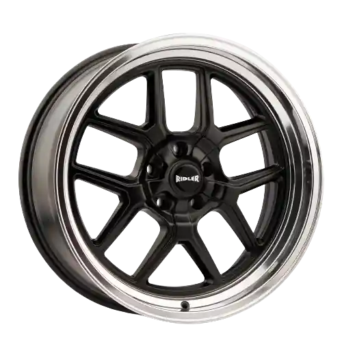 Ridler 610 5x120.65 17x8+0 Matte Black/Polished Lip Trusted Brand