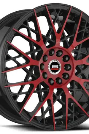 Spec-1 SP-53 5x100/5x114.3 17x7.5 +42 Gloss Black & Red Machined Price Drop