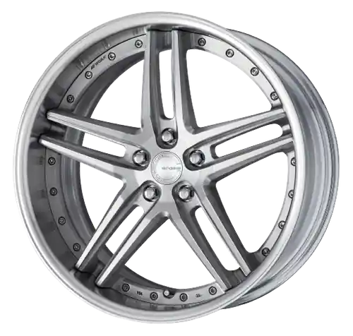 Premium Work Gnosis Gr205 5x120.65 19x9+45 H Disk Brush Silver Clear