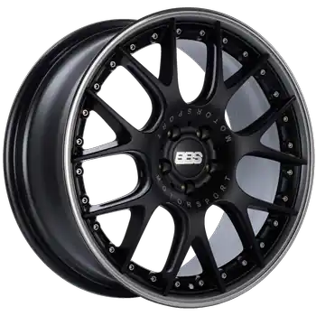 BBS CH-RII 5x112 22x9.5 +22 Satin Black Center Platinum Lip SS Rim Protector Markdown