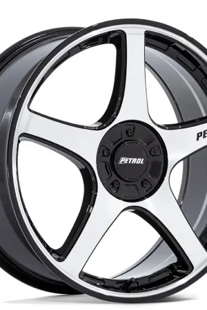 19" Petrol Wheels PE003 P2E Gloss Black with Machined Face Rims Direct From Factory