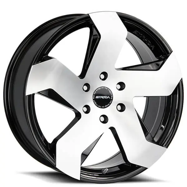 Latest 24" Strada Wheels Coltello Gloss Black Machined Rims