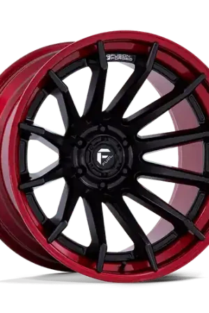 Modern Fuel 1PC FC403 BURN 6X139.7 24x12 -44 MATTE BLACK WITH CANDY RED LIP