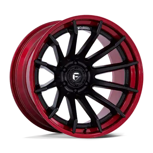 Modern Fuel 1PC FC403 BURN 6X139.7 24x12 -44 MATTE BLACK WITH CANDY RED LIP