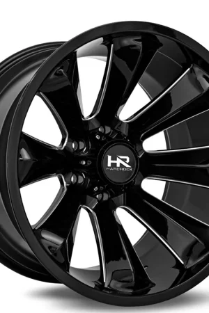 Fast Shipping 22" Hardrock Wheels H506 Xplosive Xposed Gloss Black Milled Off-Road Rims