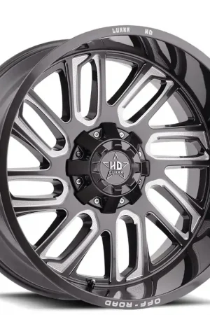 20" Luxxx HD Wheels LHD18 Lava Grey Milled Off-Road Rims Final Sale