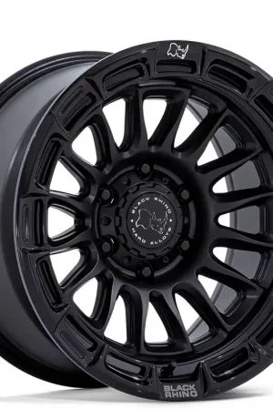 17" Black Rhino Wheels Rival BR025 Matte Black with Gloss Black Lip Crossover Rims Free Returns