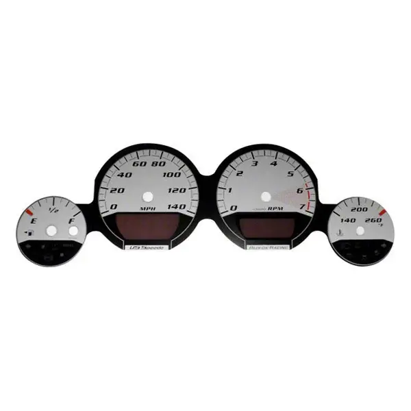 US Speedo Daytona Edition Gauge Face; 140 MPH; Silver Top Pick