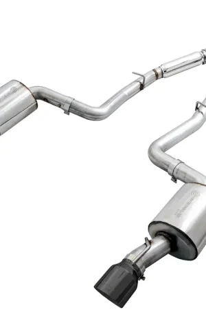 AWE Touring Edition Cat-Back Exhaust with Diamond Black Tips; Non-Resonated Order Now